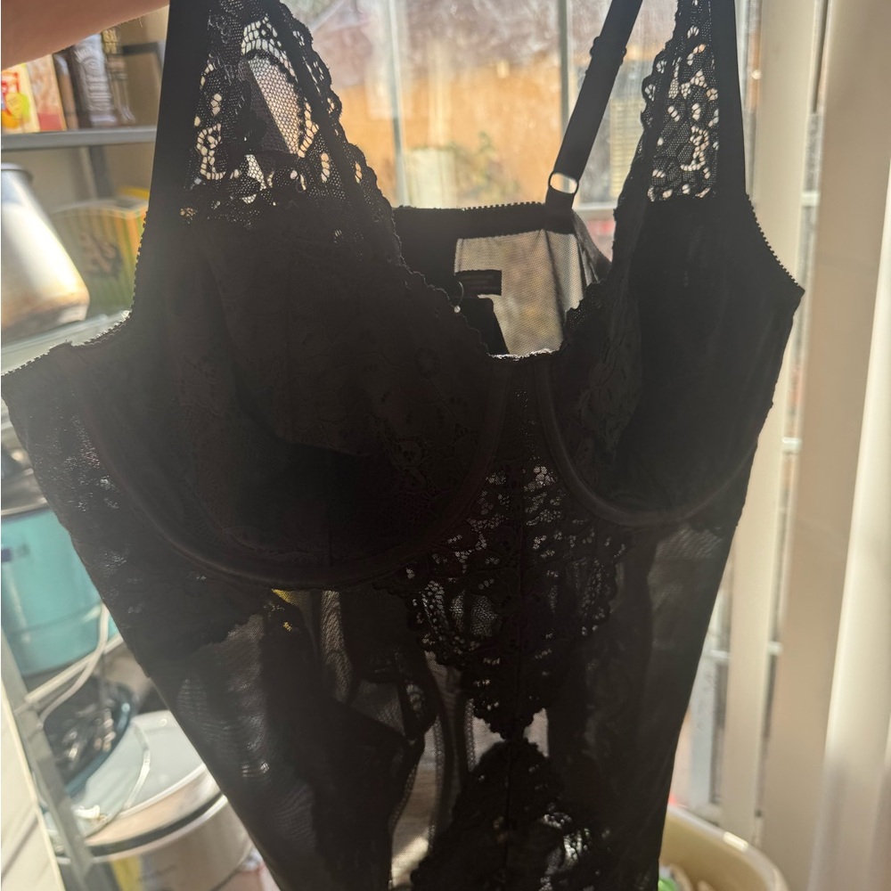 Torrid Black Lace Chemise